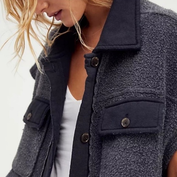 Free people we the free ruby vest shacket sleeveless black gray size medium - Picture 2 of 16